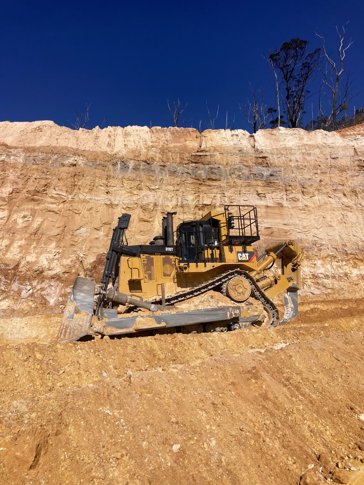 CAT D10 dozer parked in the CABSAND yard at Orange NSW